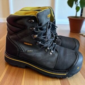 Keen MILWAUKEE 6" Black STEEL TOE 1009173 Waterproof Work Boots Mens size 10,5EE